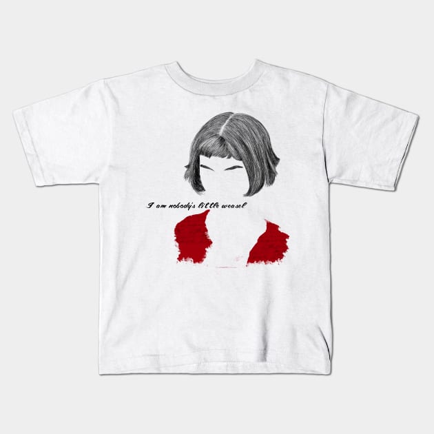 Amelie Quote Kids T-Shirt by njikshik